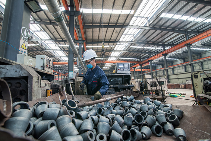 宜城网架配件-锥头加工车间